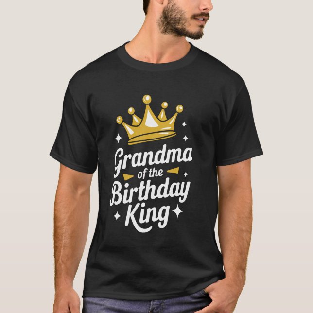 T-shirt Grand-Mère Du Roi D'Anniversaire (Devant)