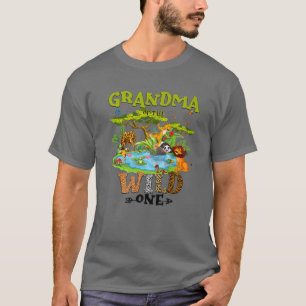 T-shirt Grand-Mère Du Sauvage Un Zoo Anniversaire Boisé An