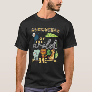 T-shirt Grand-Mère Du Wild One Zoo Anniversaire Safari Ju