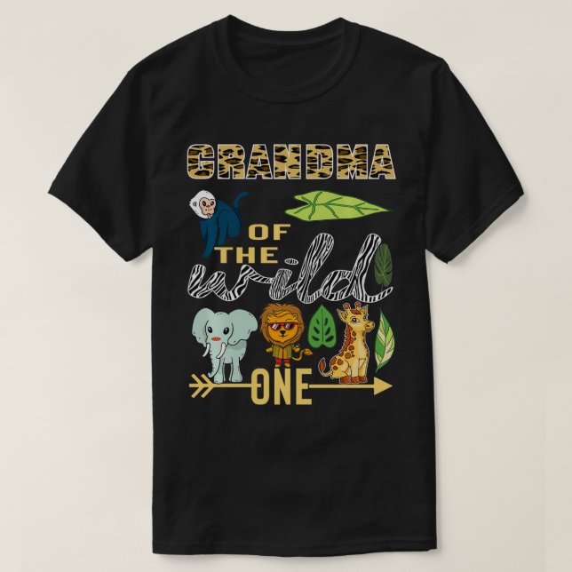 T-shirt Grand-mère du Wild One Zoo Mère Anniversaire Safar (Design devant)