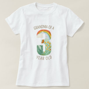 T-shirt Grand-mère d'un amoureux de la nature de trois ans