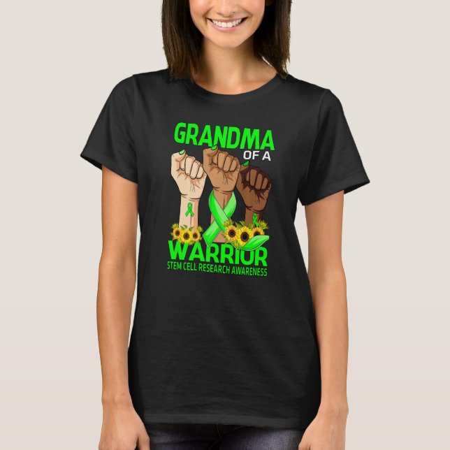 T-shirt Grand-Mère D'Un Guerrier Recherche Sur Les Cellule (Devant)