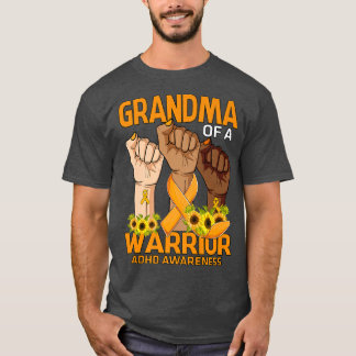 T-shirt Grand-mère d'un guerrier TDAH sensibilisation Tour