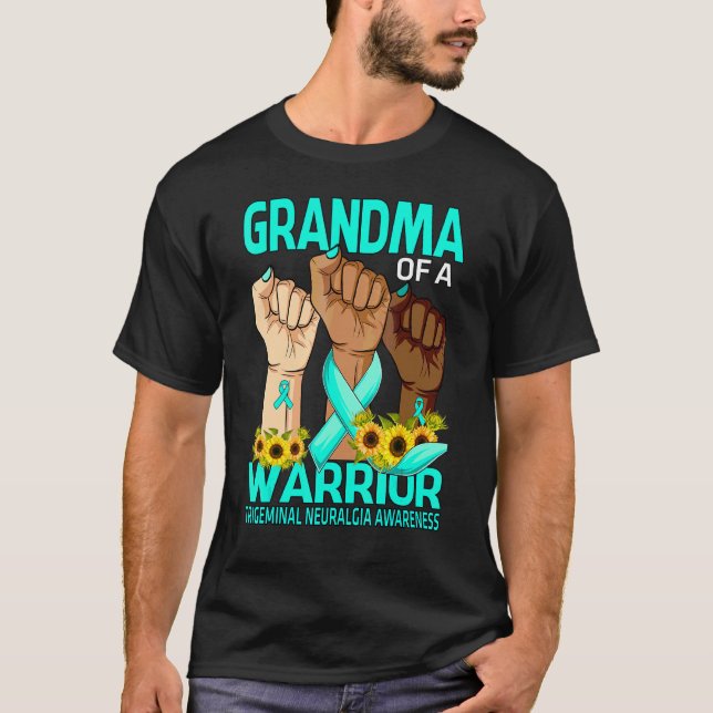 T-shirt Grand-Mère D'Un Guerrier Trigeminal Neuralgie Awa (Devant)