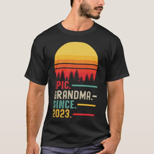 T-shirt Grand-mère épopée depuis 2023 Joyeuse Fête des mèr (Devant)