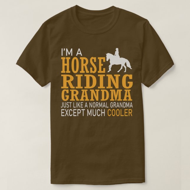 T-shirt Grand-mère équitation Grand-mère  (Design devant)