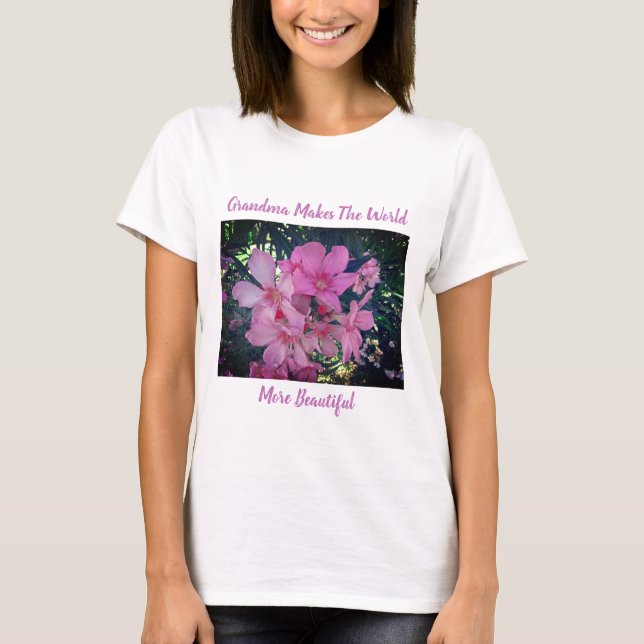 T-shirt Grand-mère est belle rose fleurs florales Nana (Devant)