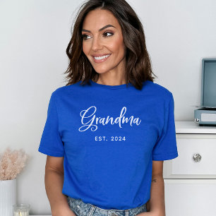 T-shirt Grand-mère   Est. Date dans le script élégant