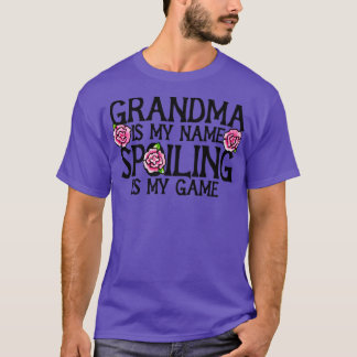 T-shirt Grand-mère est mon nom spoiler est mon jeu