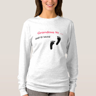 T-shirt - Grand-mère et empreintes