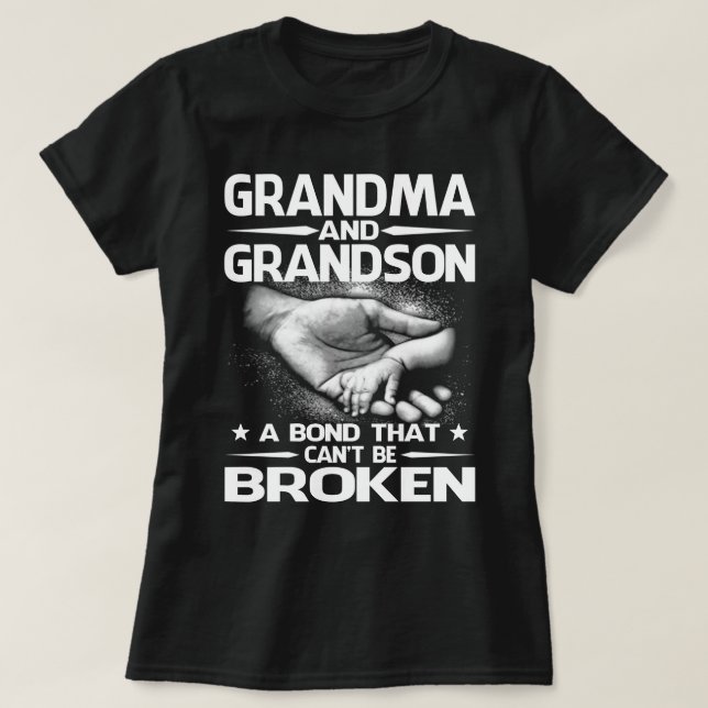 T-shirt Grand-mère et grand-fils une obligation qui ne peu (Design devant)