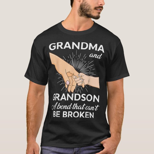 T-shirt Grand-mère et grand-fils une obligation qui ne peu (Devant)