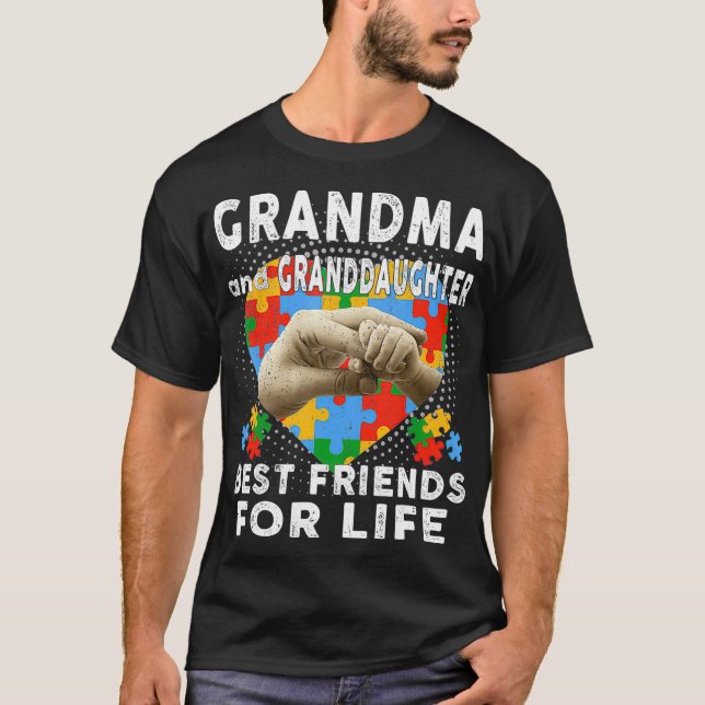 T-shirt Grand-mère et petite-fille Meilleurs amis pour la  (Devant)
