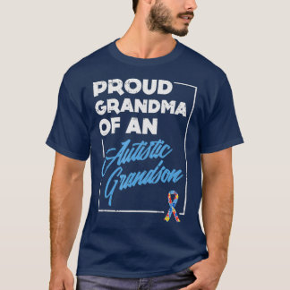 T-shirt Grand-Mère Fière D'Un Grand-Mère Autiste Autisme