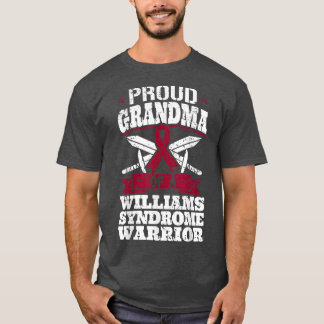 T-shirt Grand-Mère Fière D'Un Guerrier Du Syndrome William