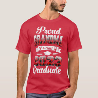 T-shirt Grand-Mère Fière D'Une Classe De 2023 Graduate Red