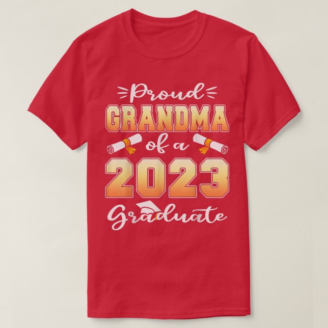 T-shirt Grand-mère fière d'une classe de 2023 senior g (Design devant)