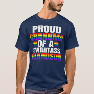 T-shirt Grand-Mère Fière D'Une Fille Gay Son Smartass Gay 