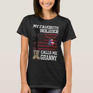 T-shirt Grand-mère Fière Mon Soldat Favori M'Appelle Grand