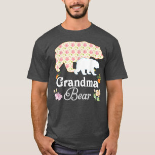 T-shirt Grand-mère Floral Fleur Ours Mignonne Famille Mama