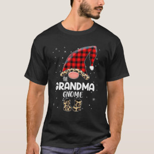 T-shirt Grand-mère Gnome Buffalo Plaid Matching Family