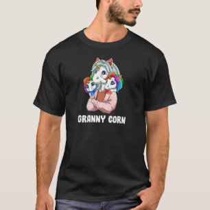 T-shirt Grand-mère Grandgirl Grandson Unicornes