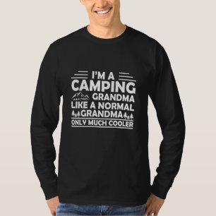 T-shirt Grand-Mère Je Suis Camping Grand-Mère Camper