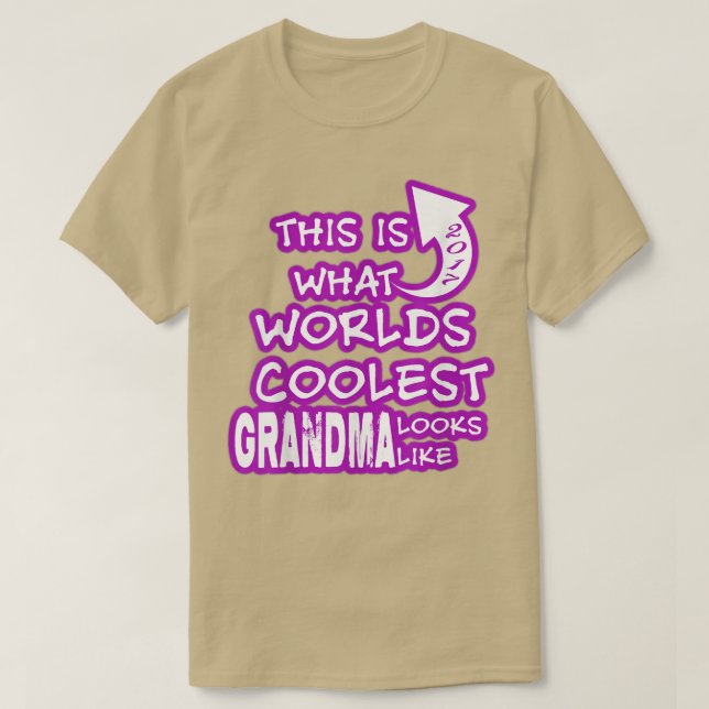 T-shirt Grand-mère la plus cool au monde  (Design devant)