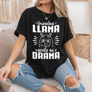T-shirt Grand-mère Lama n'a besoin d'aucun drame Anniversa