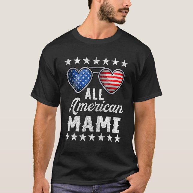 T-shirt Grand-Mère Le 4 Juillet Femmes Toutes Américaines  (Devant)