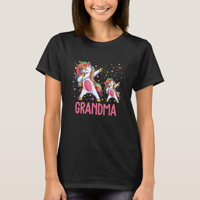 T-shirt Grand-mère licorne mère bébé jour de mère (Devant)