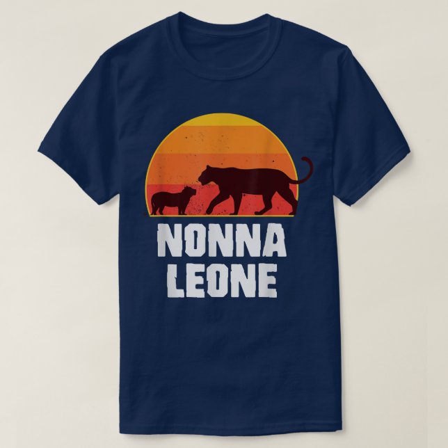 T-shirt Grand-mère Lion Italien  Fête des Mères  Nonna Leo (Design devant)