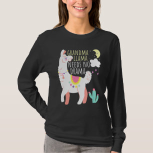 T-shirt Grand-Mère Llama A Besoin D'Un Drame Animal Cute L