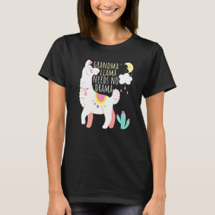 T-shirt Grand-Mère Llama A Besoin D'Un Drame Animal Cute L