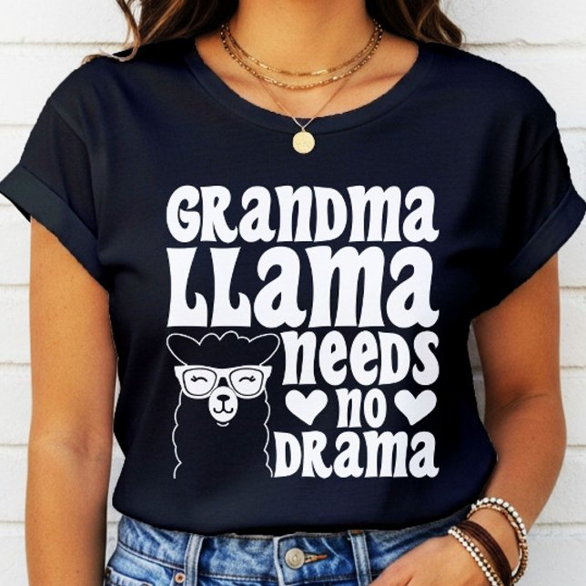 T-shirt Grand-mère Llama n'a pas besoin de drame Fête des  (Créateur téléchargé)