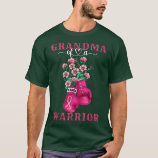 T-shirt Grand-mère Of A Warrior Breast Cancer Awareness Su
