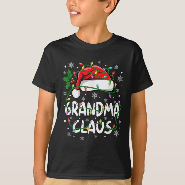 T-shirt Grand-mère Père Noël Famille Escouade de Noël Ma (Devant)