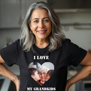 T-shirt Grand-mère Petits-enfants Photo Personnalisée