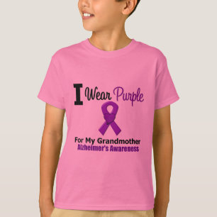 T-shirt Grand-mère pourpre de ruban de maladie d'Alzheime