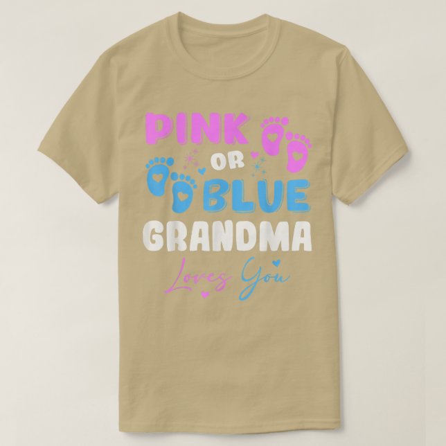 T-shirt Grand-mère révélatrice du sexe du bébé  (Design devant)