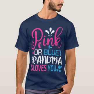 T-shirt Grand-mère rose ou bleu aime l'apparence révélatri