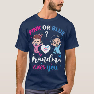 T-shirt Grand-mère rose ou bleu aime l'apparence révélatri