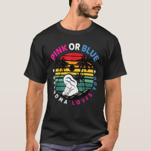T-shirt Grand-mère rose ou bleu t'aime Fête de révélation