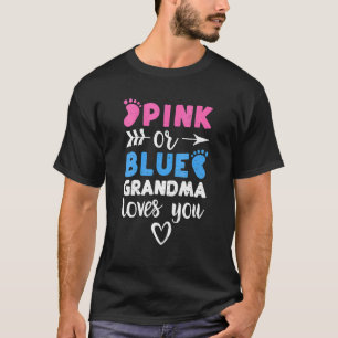 T-shirt Grand-Mère Rose Ou Bleu Vous Aime Baby shower