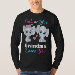 T-shirt Grand-mère rose ou bleu vous aime Eléphants Baby G