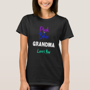 T-shirt Grand-Mère Rose Ou Bleu Vous Aime Futur Grand-Mère