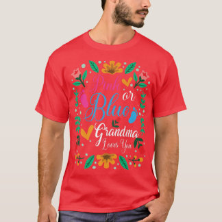 T-shirt Grand-mère rose ou bleu vous aime Genre Reveal App