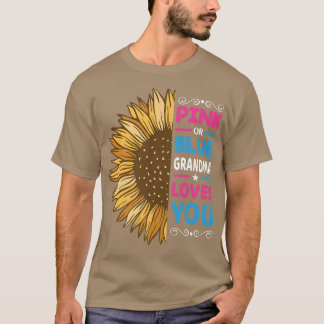 T-shirt Grand-mère rose ou bleu vous aime Genre Révéler Su