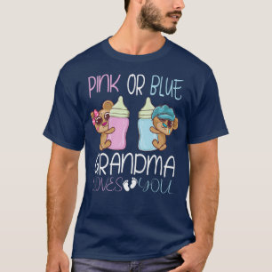T-shirt Grand-Mère Rose Ou Bleu Vous Aime Je Vous Révèle L