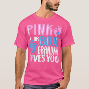 T-shirt Grand-mère rose ou bleu vous aime Révéler le genre